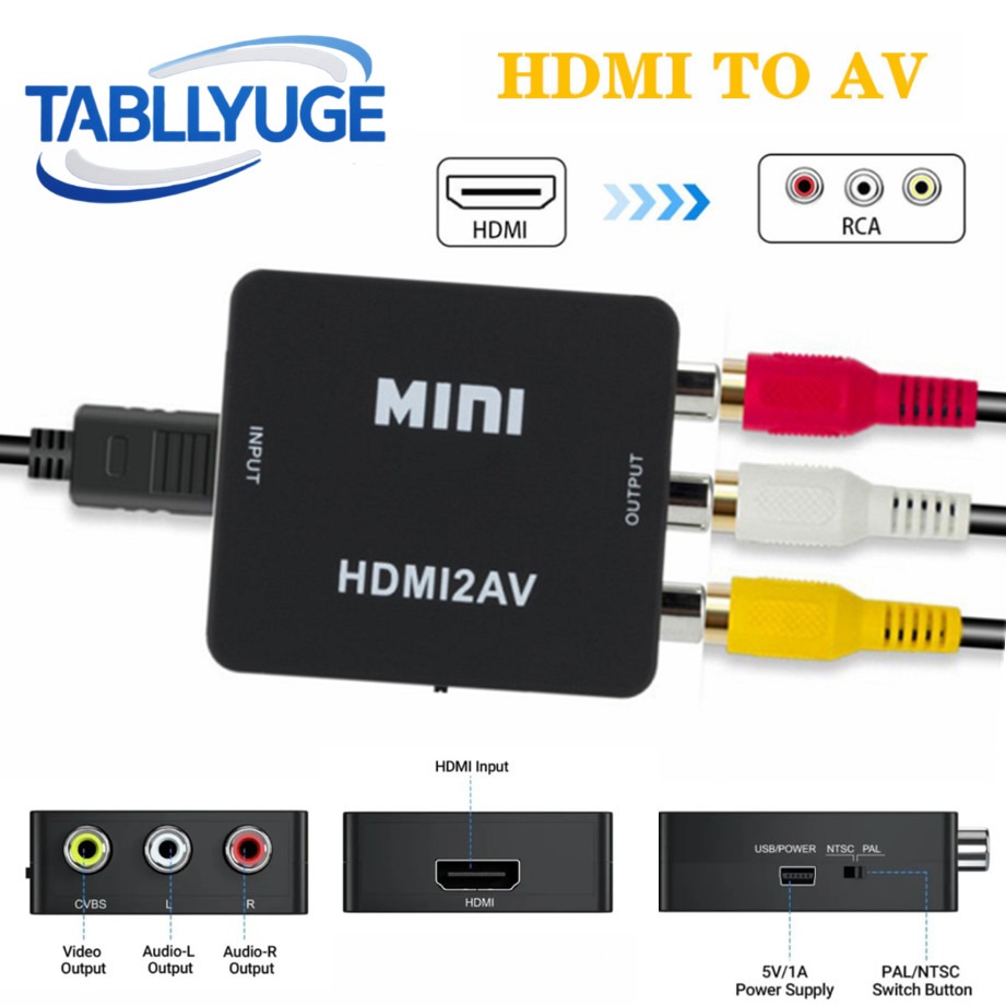 Hdmi Adapter Tablet - Tabllyuge 1080p hdmi-compatível com av rca