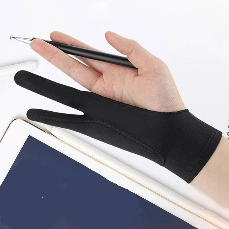 Drawing Glove Artist - 1/2 camadas arte 2 dedo anti-mistouch