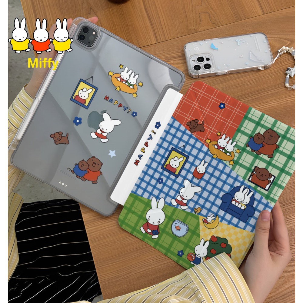 Fire Tablet Accessories - Kawaii miffy coelho tablet caso azul