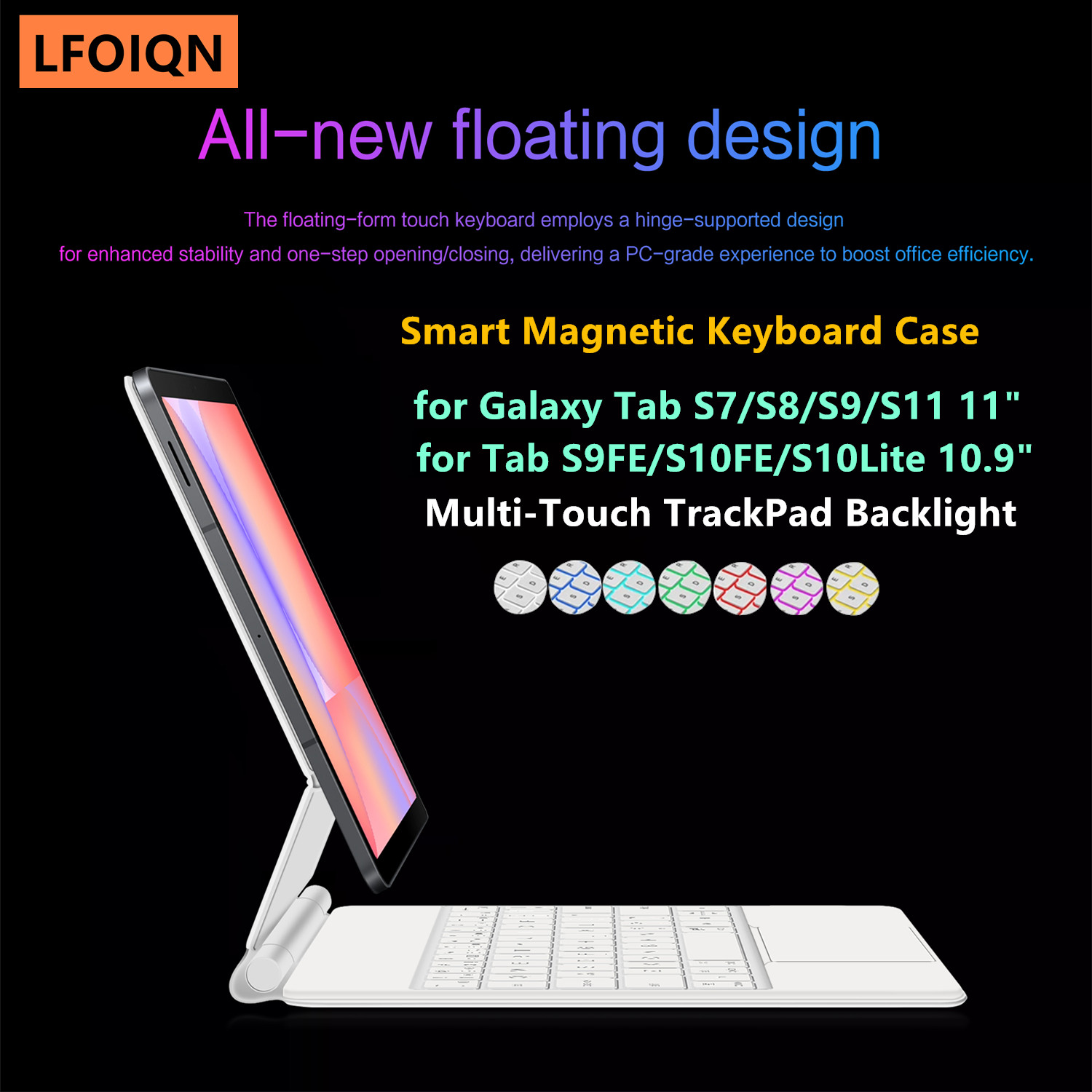 Tablet Accessories For Samsung - Teclado Mágico LFOIQN para Samsung Galaxy