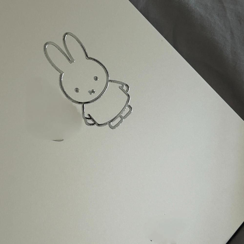 Fire Tablet Accessories - Adesivos de metal do coelho Miffy,