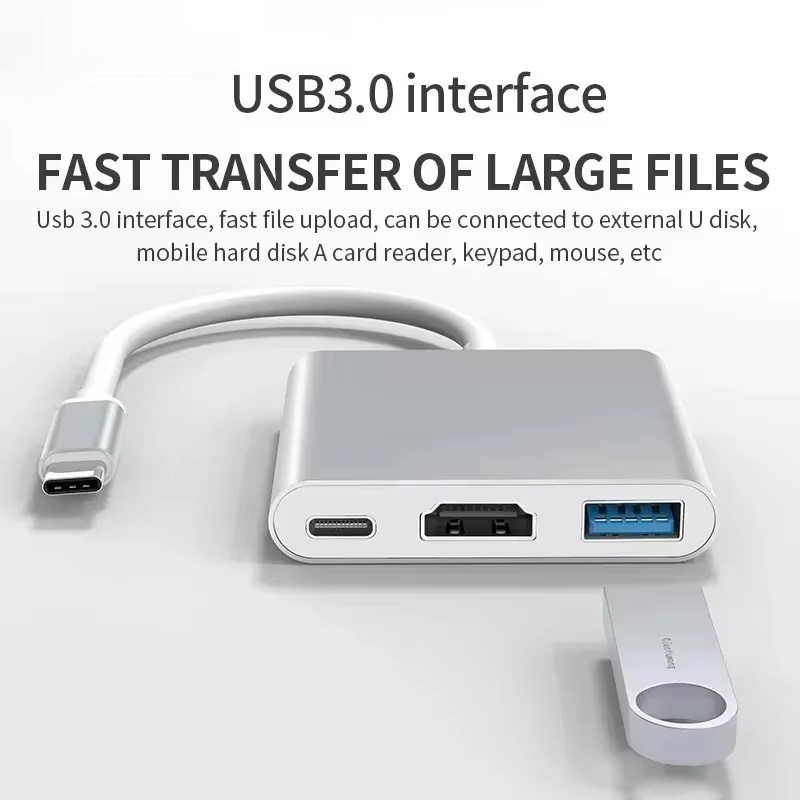 Hdmi Adapter Tablet - Adaptador 3 em 1 Tipo C