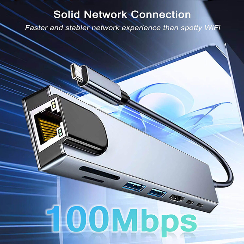 8 em 1 usb tipo c hub para mac - Hdmi Adapter Tablet avaliação e preço