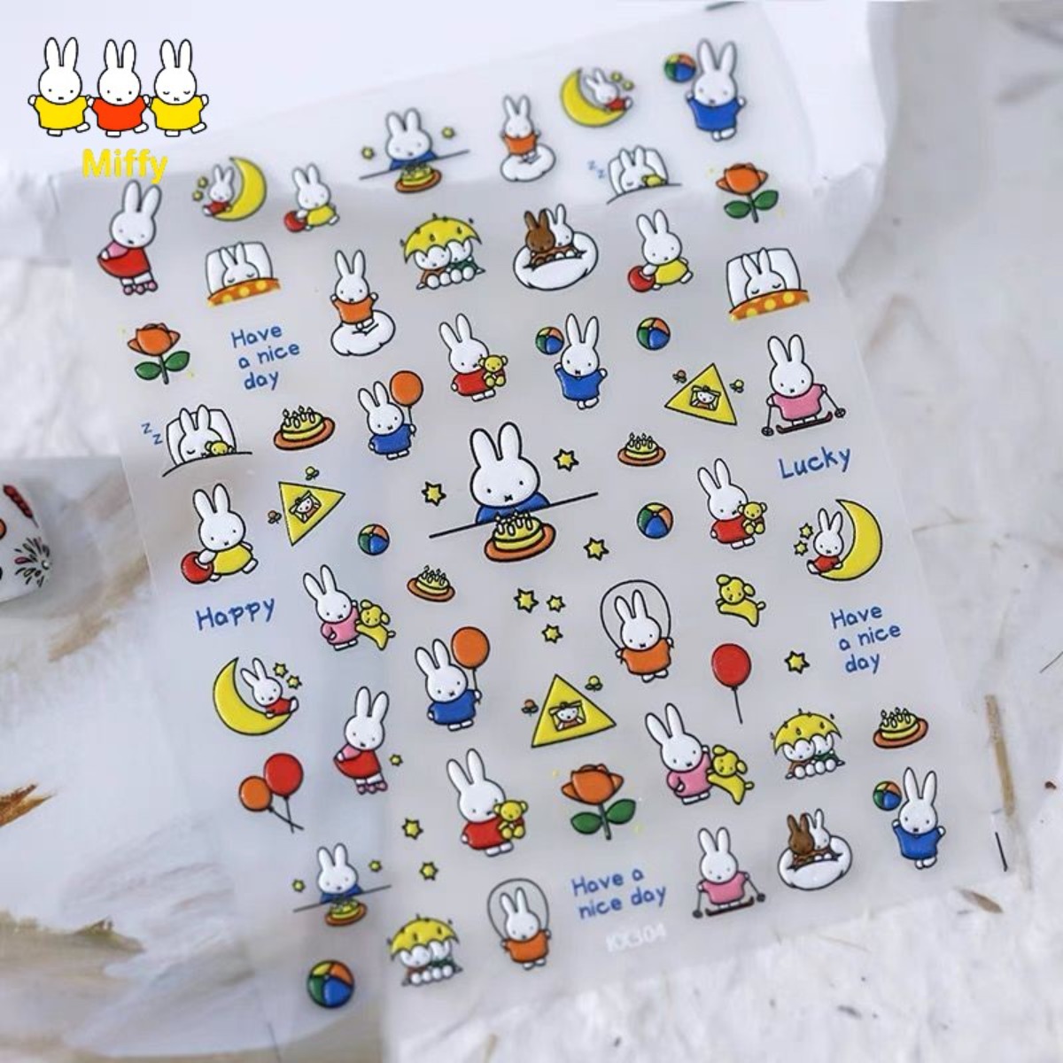 Kawaii miffy coelho adesivos b - Fire Tablet Accessories avaliação e preço