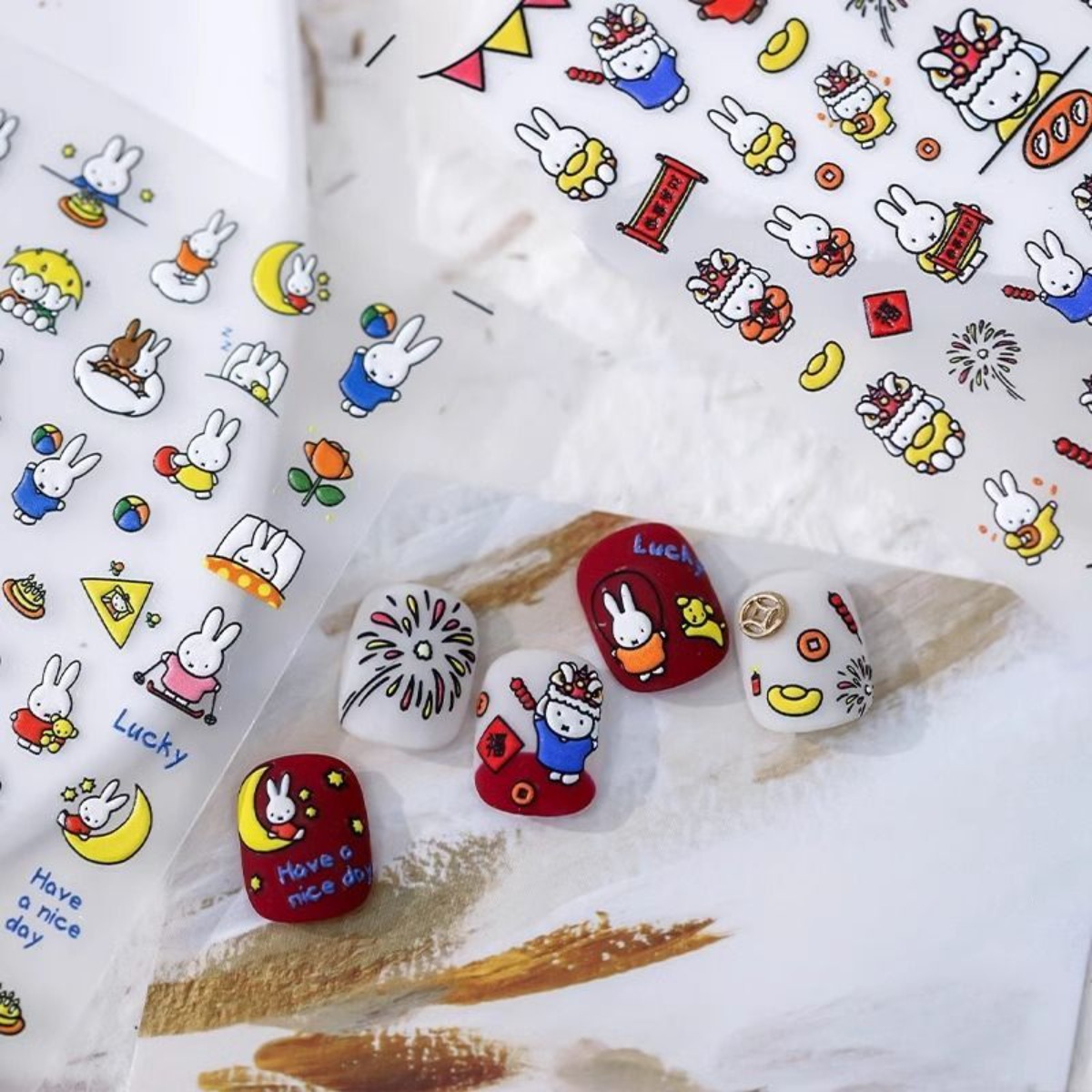 Kawaii miffy coelho adesivos b - Fire Tablet Accessories avaliação e preço