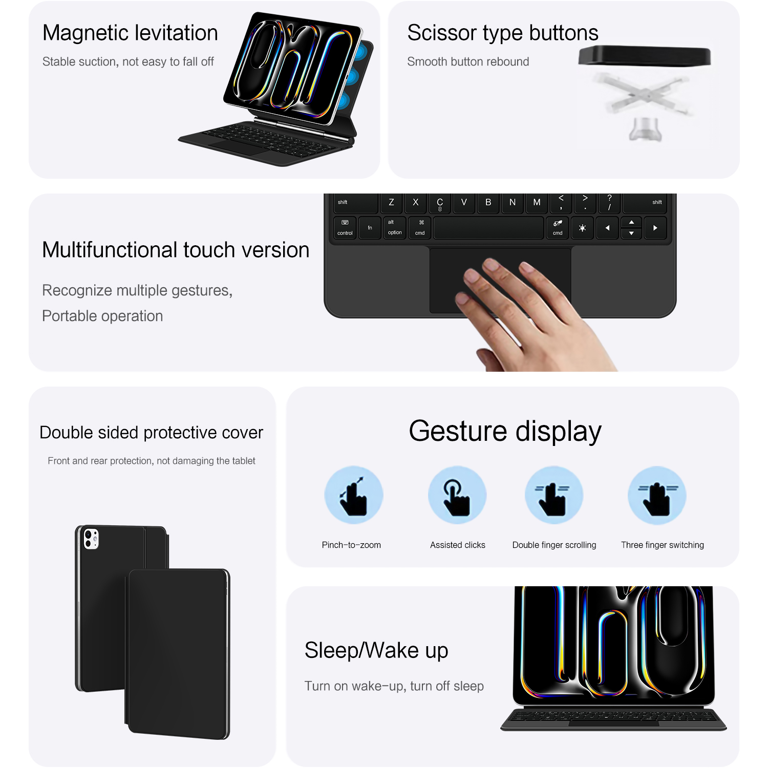 Ajauyu capa de teclado mágico  - Magnetic Case Smart avaliação e preço